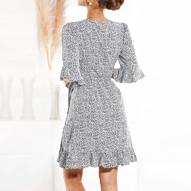 2020 элегантное вечернее платье женское летнее пляжное в горошек стиле бохо