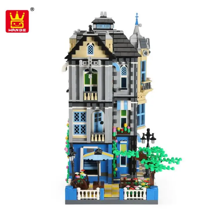 Wange 6310 Creator серия сад Кофейня модель строительные блоки Набор Классический MOC Архитектура игрушки для детей