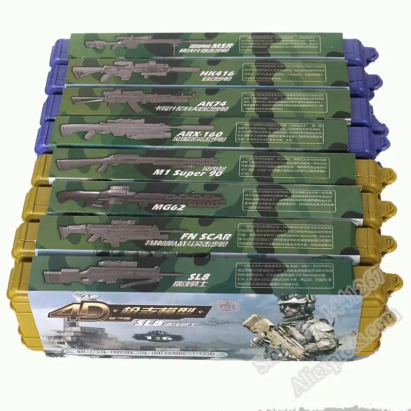 8 коробок 1:6 4D сборный пластиковый пистолет Модель 2 го поколения 1/6