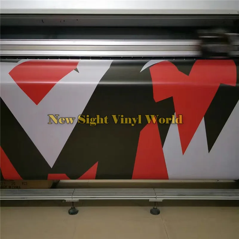 Элитная красная камуфляжная виниловая пленка для кузова автомобиля без