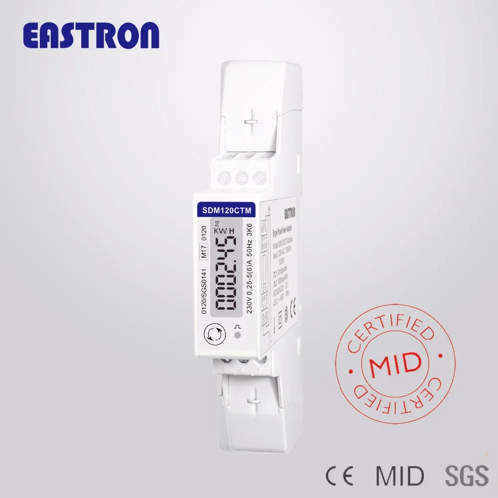 SDM120CT M RS485 кВтч кварх U I P Q PF Hz dmd измерение DIN rail CT подключенный счетчик