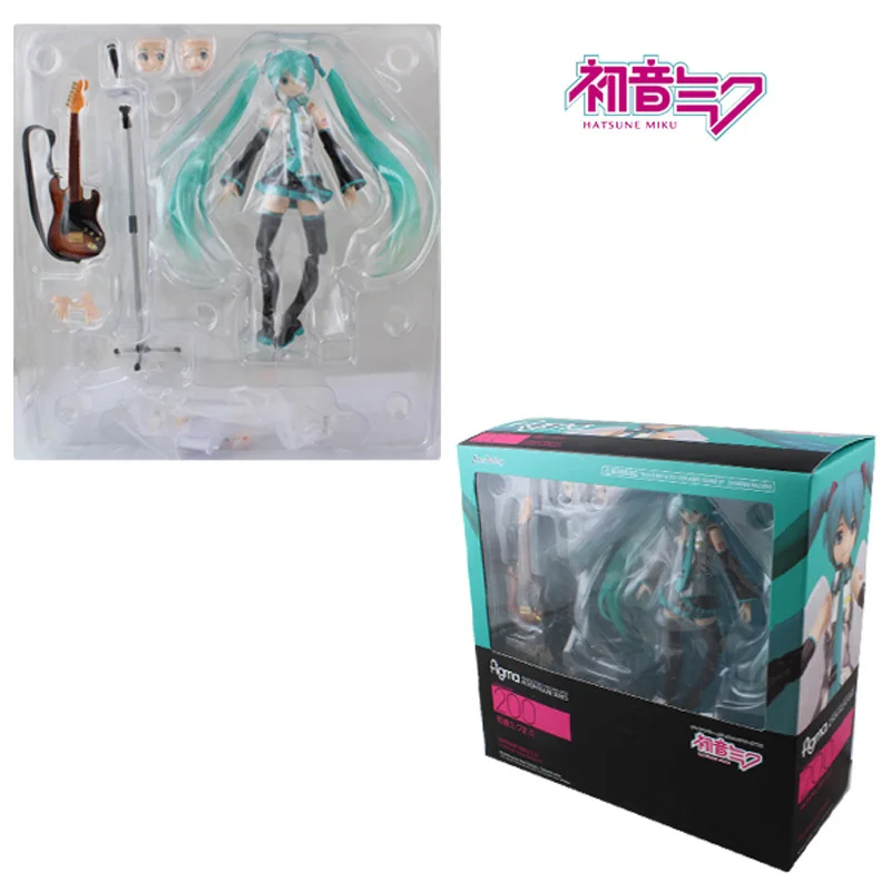 Figma 200 Хацунэ Мику Фигурка DIY сборка гитара Ангел героини Мику модель игрушки подарок коллекционные вещи подвижные