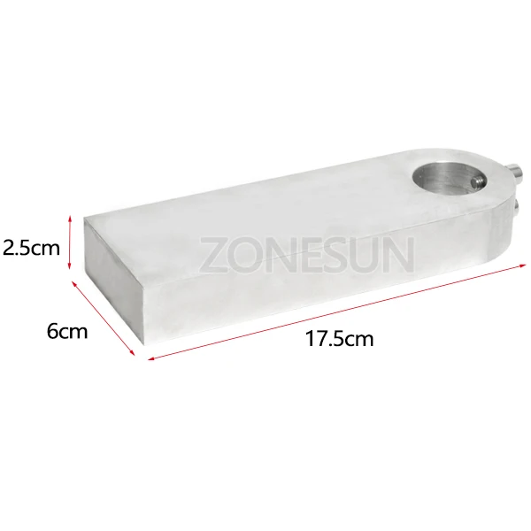 17.5x6cm ZONESUN машина для горячего тиснения фольгой пластина рабочая доска для тиснения машина тиснения штамп обувь кожаная сумка - Цвет: 17.5x6cm