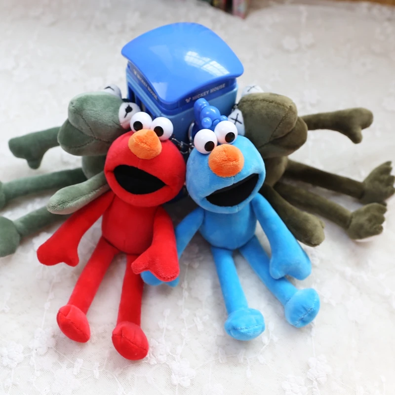 Оптовая продажа 10 шт. 18 см мультяшная Улица Сезам elmo плюшевая маленькая сумка