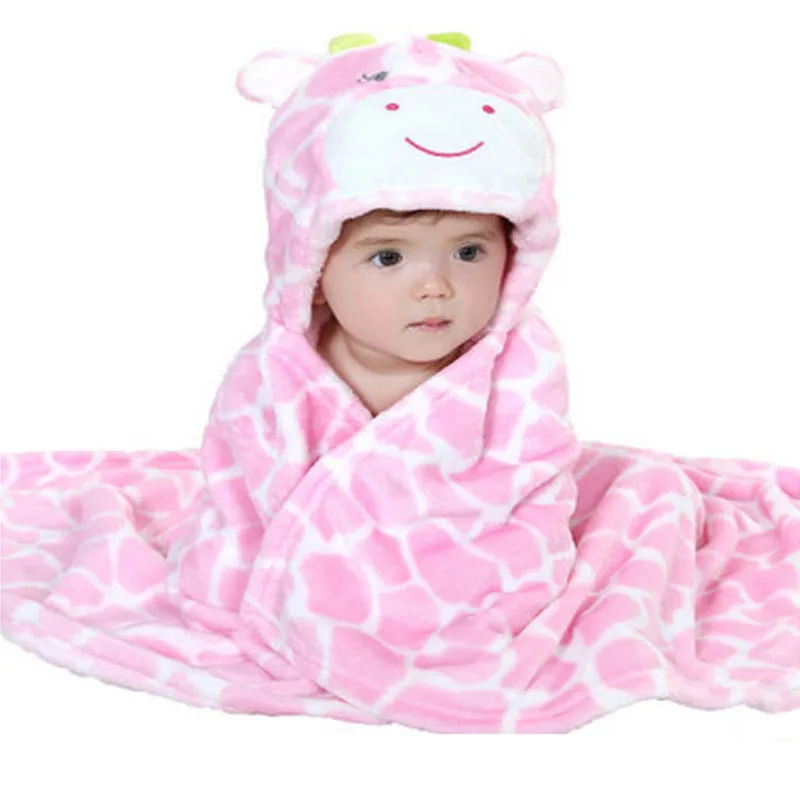 

New Blanket Pink Cow Baby Bath Towel Autunm and Winter Must Prepare TRQ0005