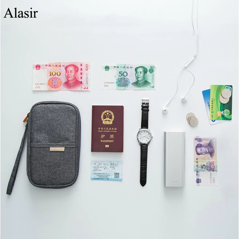 Дорожный Органайзер Alasir холщовая Обложка для паспорта на молнии мужчин и женщин