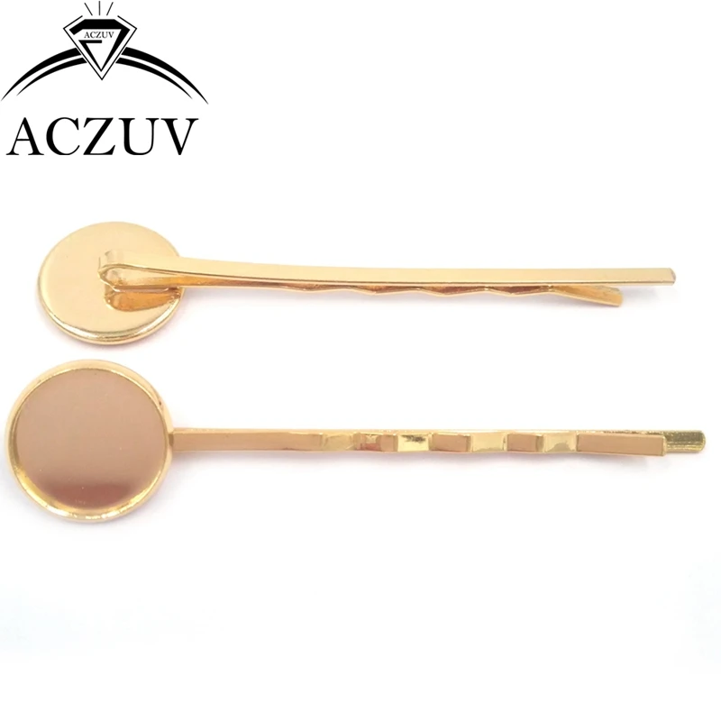 Медные шпильки для волос 100 шт./лот 6 цветов основа зажим лоток внутренний размер 10