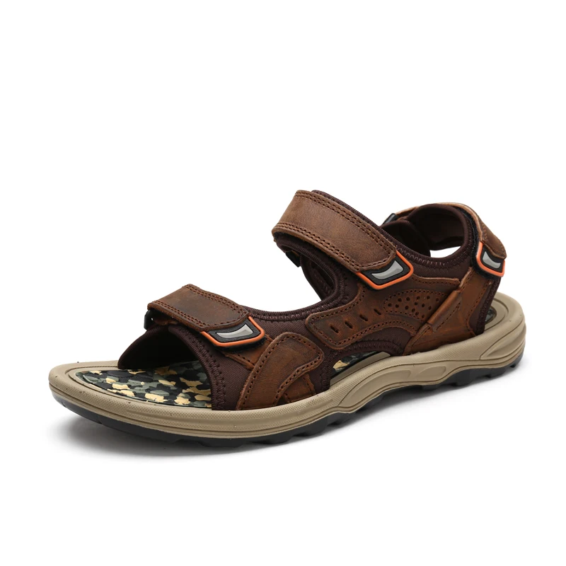 2018 летние сандалии из натуральной кожи мужские Модные Качественные гладиаторы