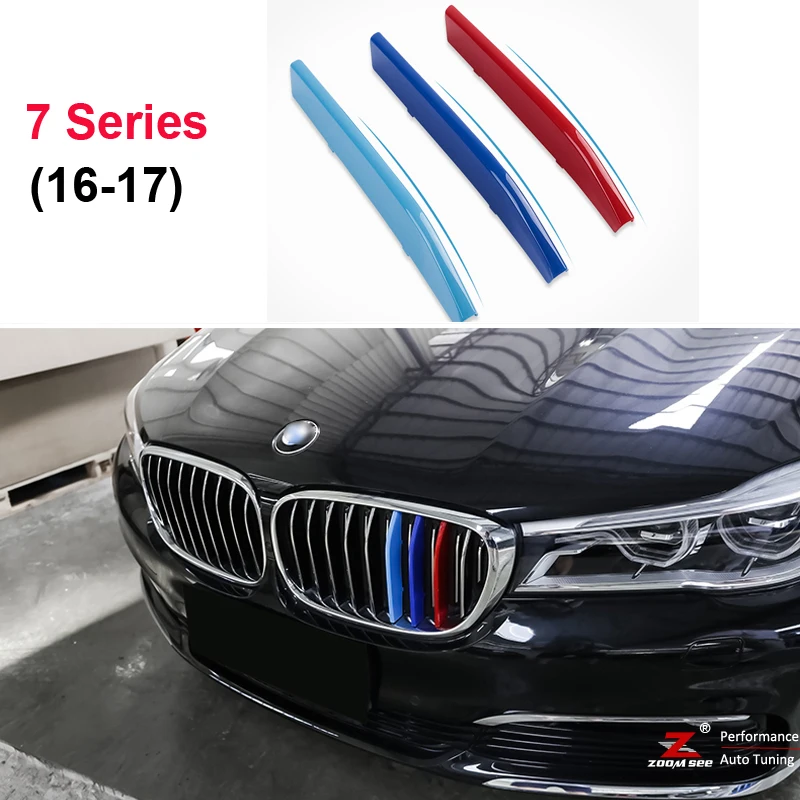 Для 2016 2017 BMW 7 серии G11 G12 740i 750i 3D M Стайлинг передняя решетка радиатора полосы для