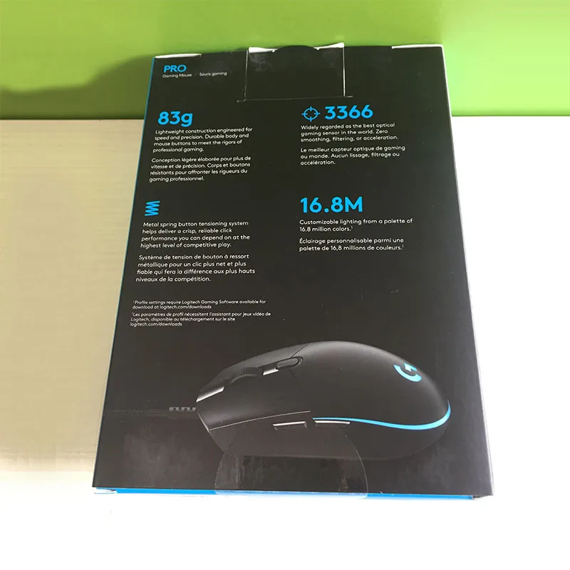 Новинка Logitech G Pro игровая мышь геймер профессиональная Проводная 12000 точек/дюйм RGB