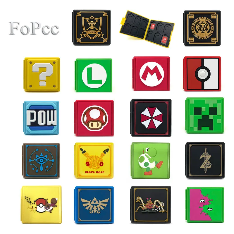 FoPcc 12in1 Shockproof NS Game Cards Case Hard Shell Card Slot for Nintendo Switch Games Storage | Электроника
