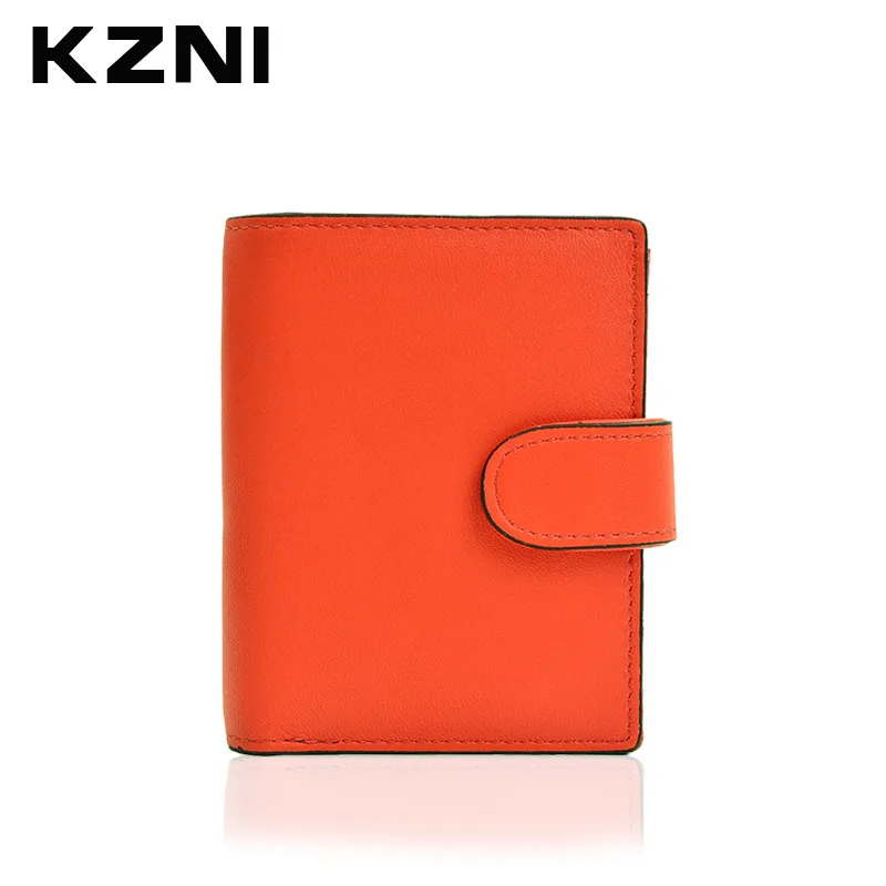 KZNI кошельки для кредитных карт из натуральной кожи деловых женщин держатель кожа