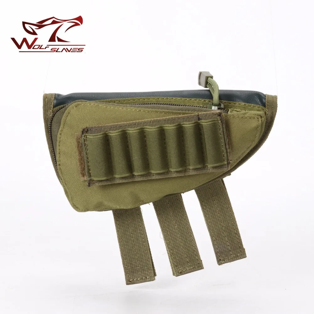 MOLLE Pouch Tactical Buttstock Shot Gun Cheek Pad Bags Kit Parts Military Airsoft Ammo Mag Pouch Paintball Rifle Box Stock Ammo