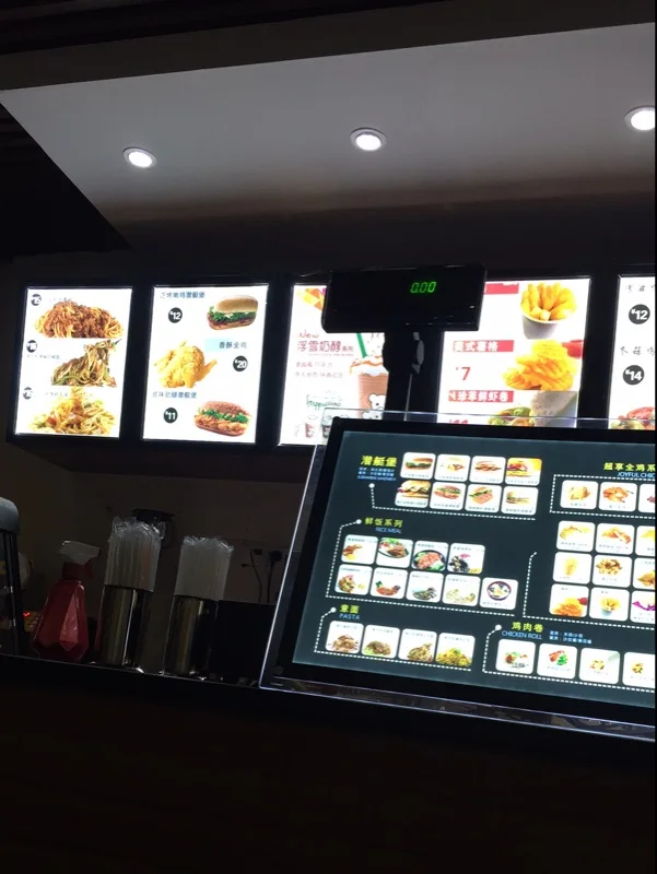 Высокое качество и Яркость быстро Еда магазин Ресторан акриловые Mgnet меню Панели