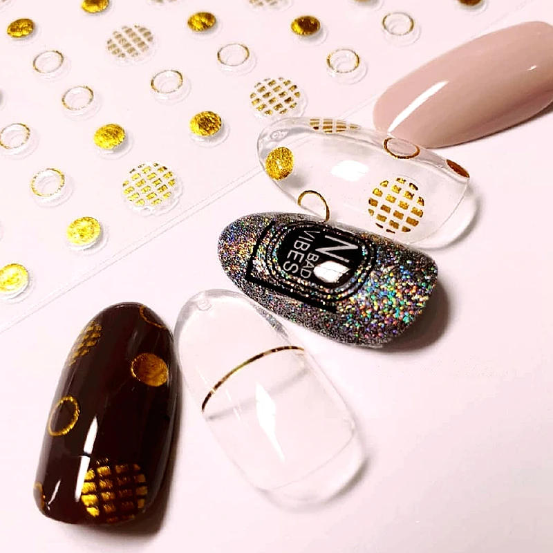 2 листа самоклеющиеся полосы линии наклейки для ногтей дизайна украшения