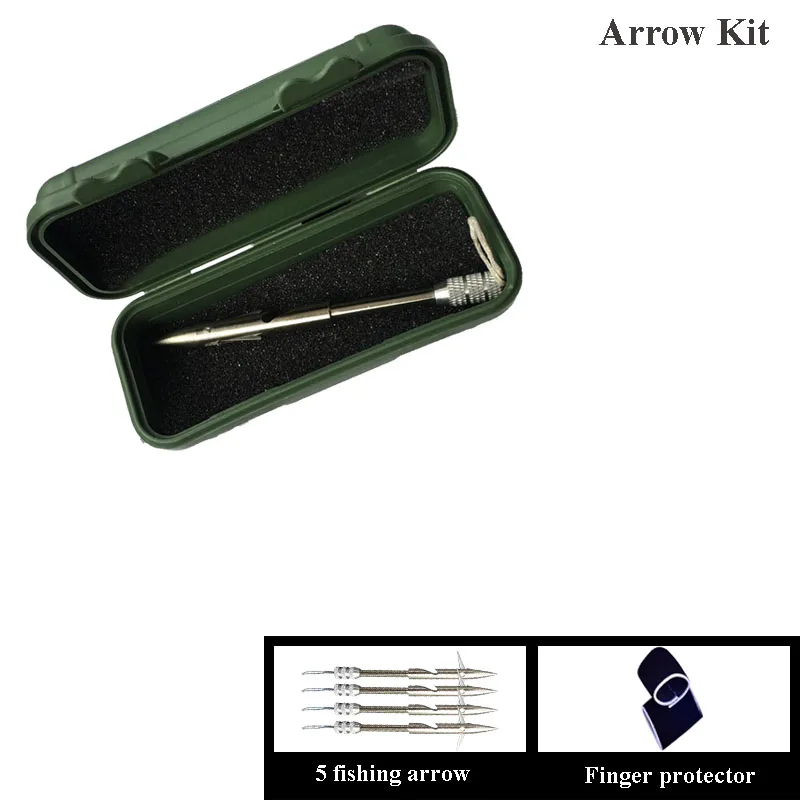 5 arrow kit Смарт Kingfisher набор из 5 коротких рыболовных стрел Рогатка катапульта для подводной охоты лук острее головы из нержавеющей стали вал упаковочная коробка - Цвет: 5 arrow kit