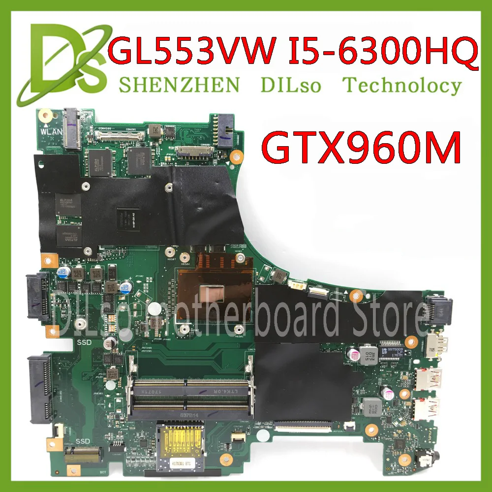 KEFU GL553VW для ASUS FX53V FX53VW ZX53V ZX53VW материнская плата ноутбука GL552VW I5 6300HQ GTX960 тест