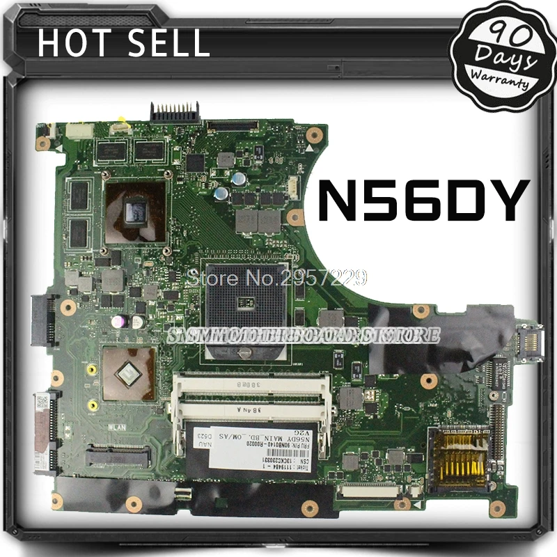 Оригинальная материнская плата для ASUS N56DY N56DY N56DP Rev 2,0 Graphic HD 8750M 60-nqom1002-c03 протестированный S-6