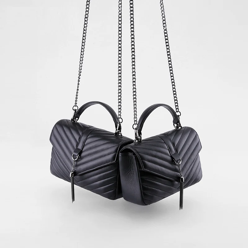 Camelia Shoulder Bag Genuine Cow Leather Celebrity Bag