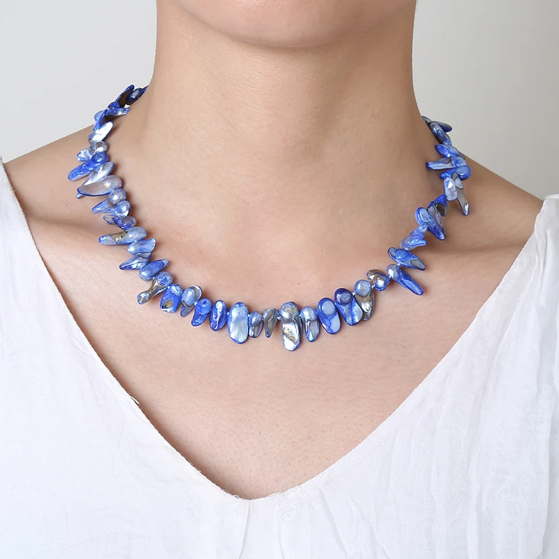 Ожерелье из жемчуга в стиле барокко ZHIXI ожерелье-чокер натурального