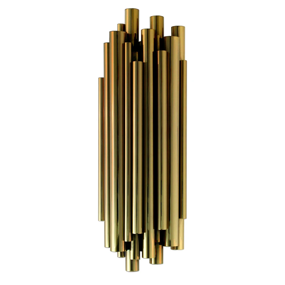 Креативная дизайнерская настенная лампа в стиле постмодерн простая Золотая для