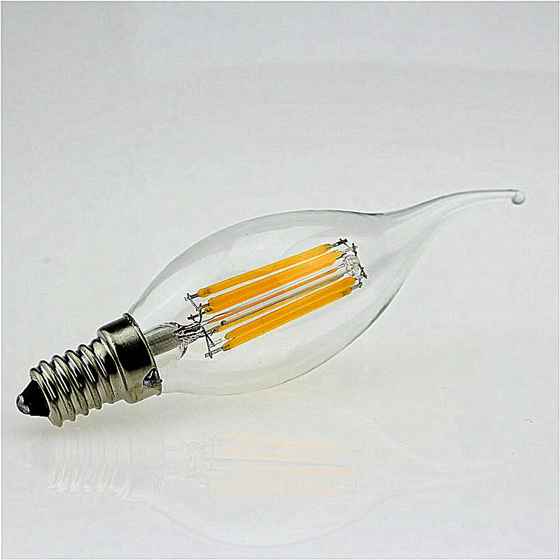 1X Новая Светодиодная лампа E14 4 Вт 6 9 LED E12 AC110V 220 В диммируемая COB накаливания