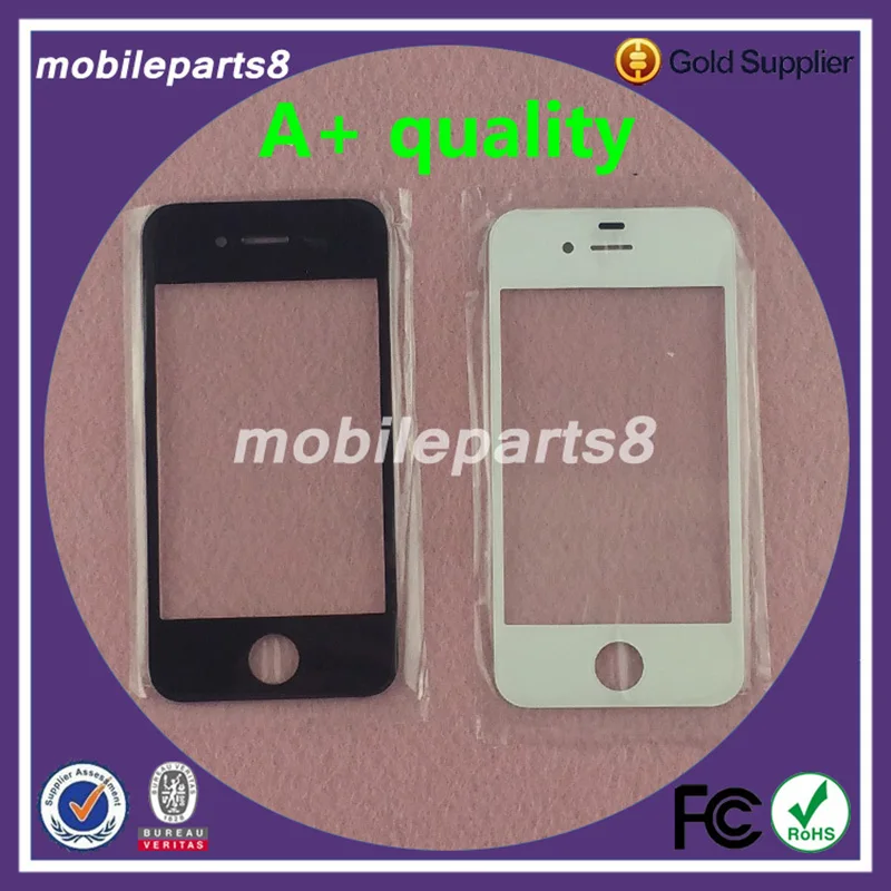 A + качество 4G 4S стекло дигитайзера для iPhone 4 & передний экран внешнее Замена черный