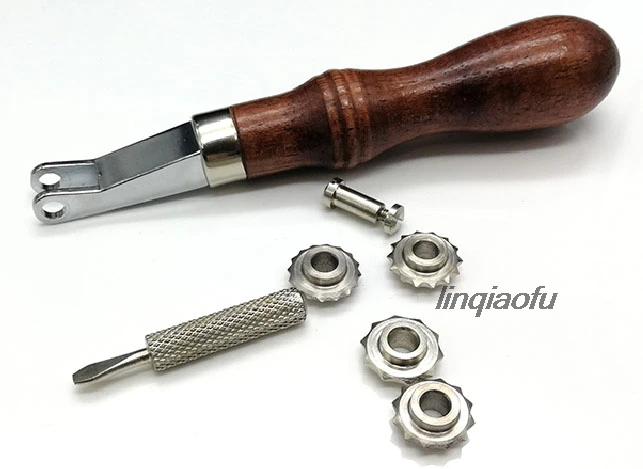 Разметочное колесо с 4 видами роликовых инструментов diy ручной работы кожаное