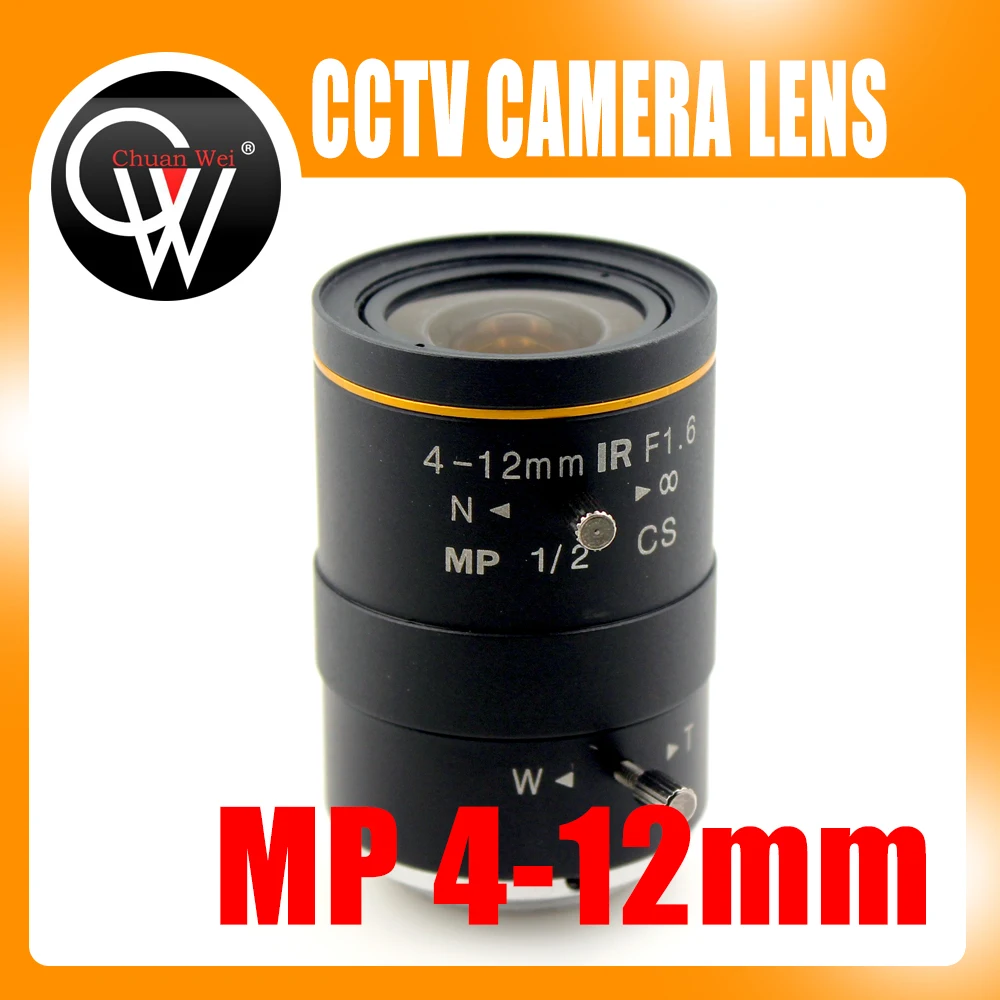 Новинка 4 12 мм IR объектив F1.6 MP CS крепление промышленный для 1/2 &quotCCD чипы cctv