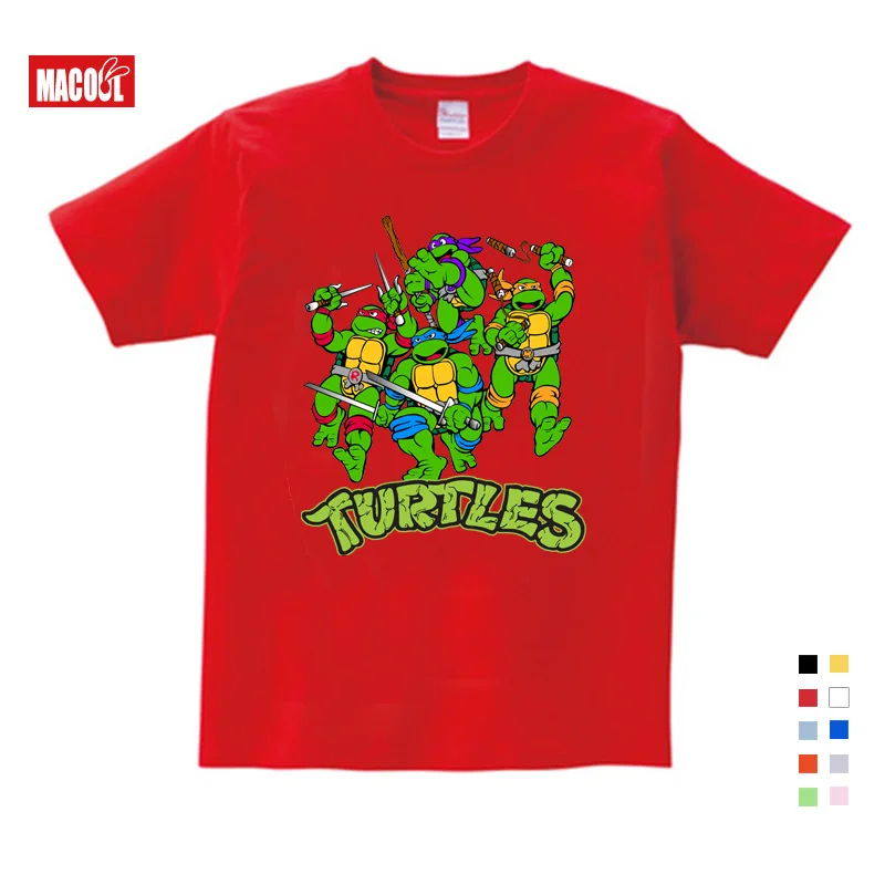 T-shirt red Детская футболка с принтом аниме; модные Забавные футболки для мальчиков; модная красная футболка с круглым вырезом для малышей - Цвет: T-shirt red