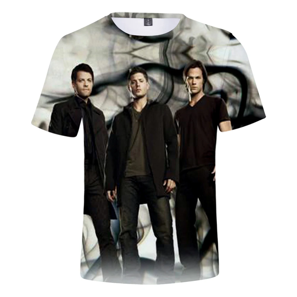 Aikooki Мужская футболка Supernatura 3DPrint Повседневная с круглым вырезом Футболка мода