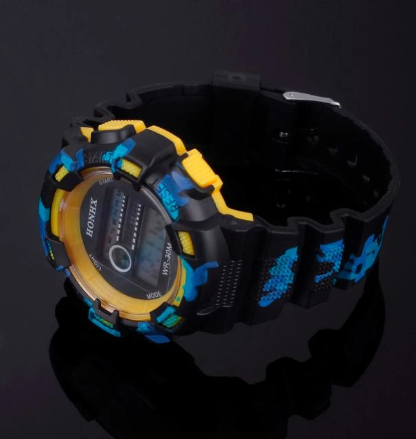 2017 Модные мужские Водонепроницаемые светодиодные цифровые военные спортивные