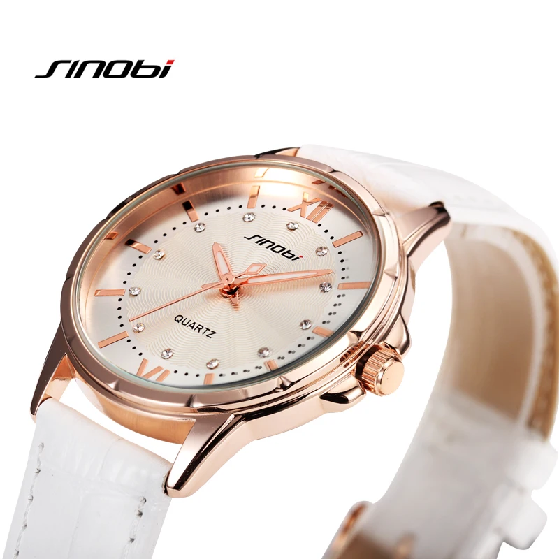 Женские кварцевые часы SINOBI кожаный ремешок деловая мода женские Montre Femme 2019