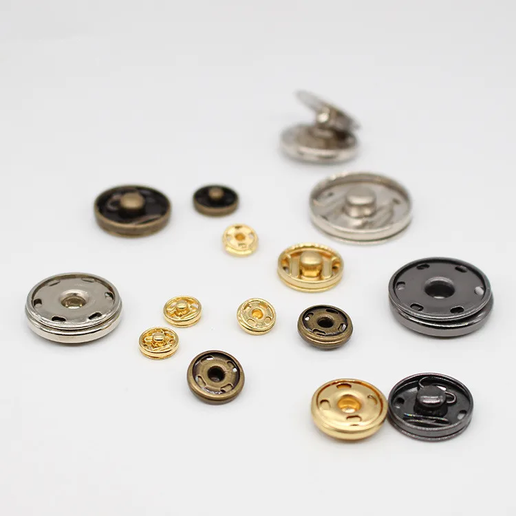 50sets 8mm-30mm metal snap button for child coat women shirt press DIY craft clothing silver gold gun black | Дом и сад