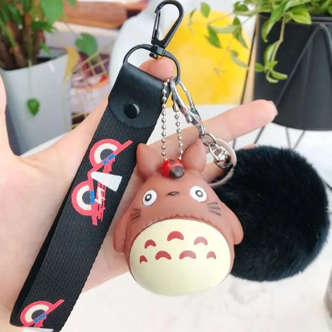 1 шт. каваи мультфильм Япония кролик мех Pom Тоторо плюшевый брелок меховой шарик брелок сумка Подвеска плюшевая игрушка