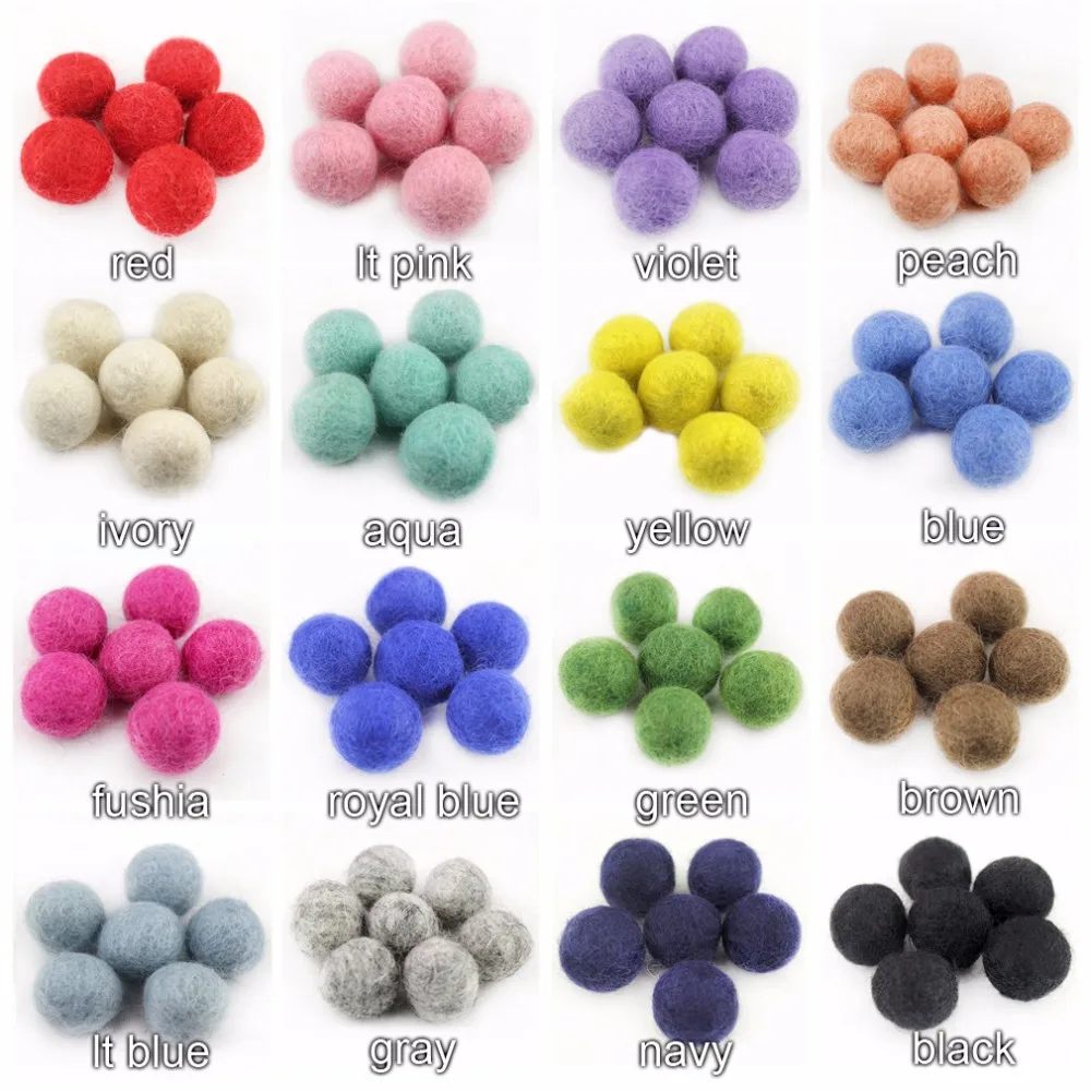 2017 девушка 20 мм шарик из шерстяного войлока сделай сам украшение для вечеринки