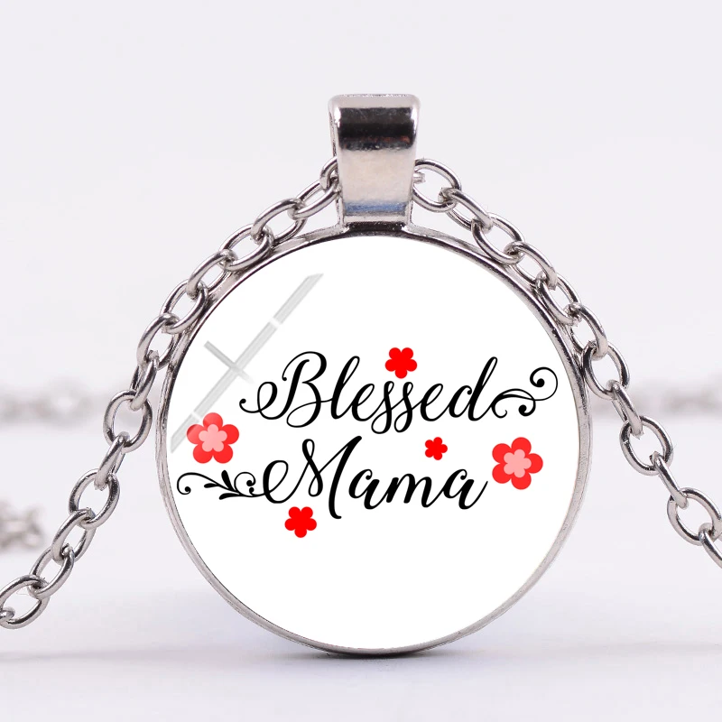 Азиатских модные Blessed Mama и I Love Papa буквы ожерелье с серебряным покрытием цепочка подвеской в форме ювелирные