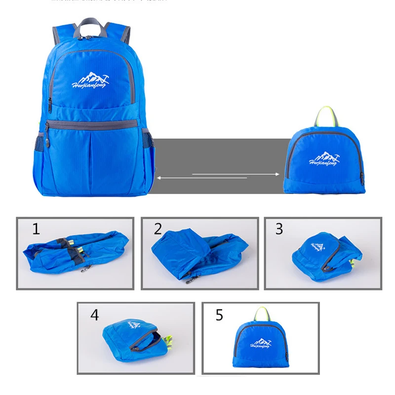 Дорожный легкий рюкзак складная Наплечная Сумка 210D нейлоновый складной для