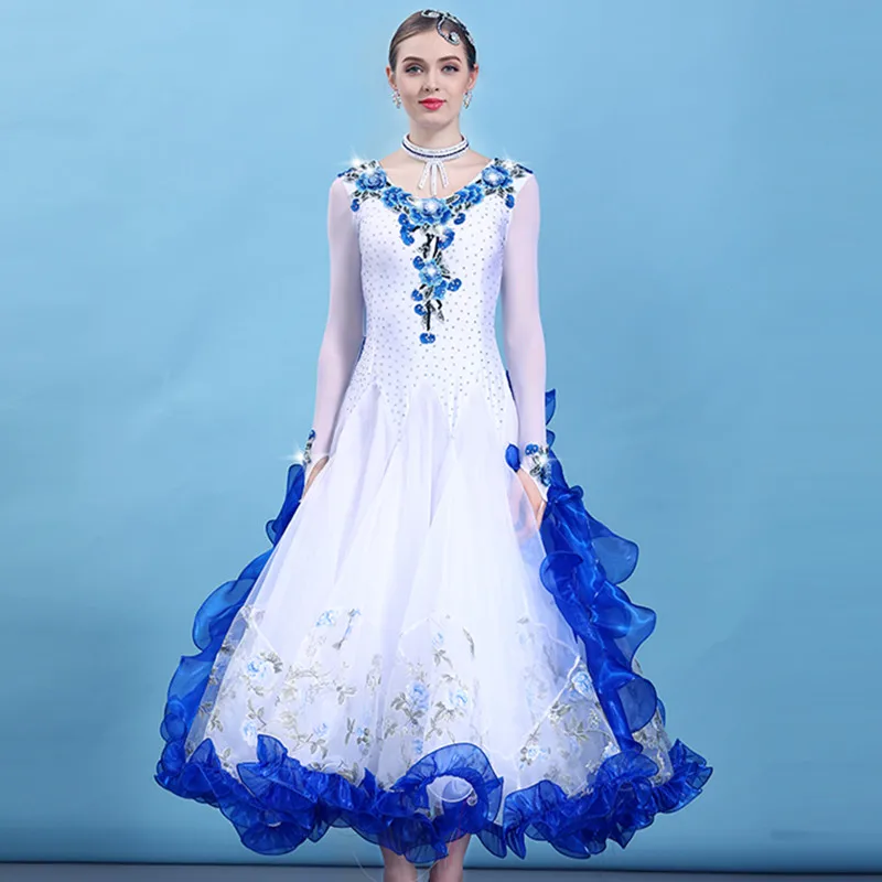3 цвета Бальные платья Танцы вальса одежда современное танцевальное бальное