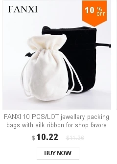 FANXI 10 шт./лот мягкий кожаный мешочек для ювелирных изделий с золотой Шелковый ленточный браслет ожерелье сумка для хранения подушка вставка