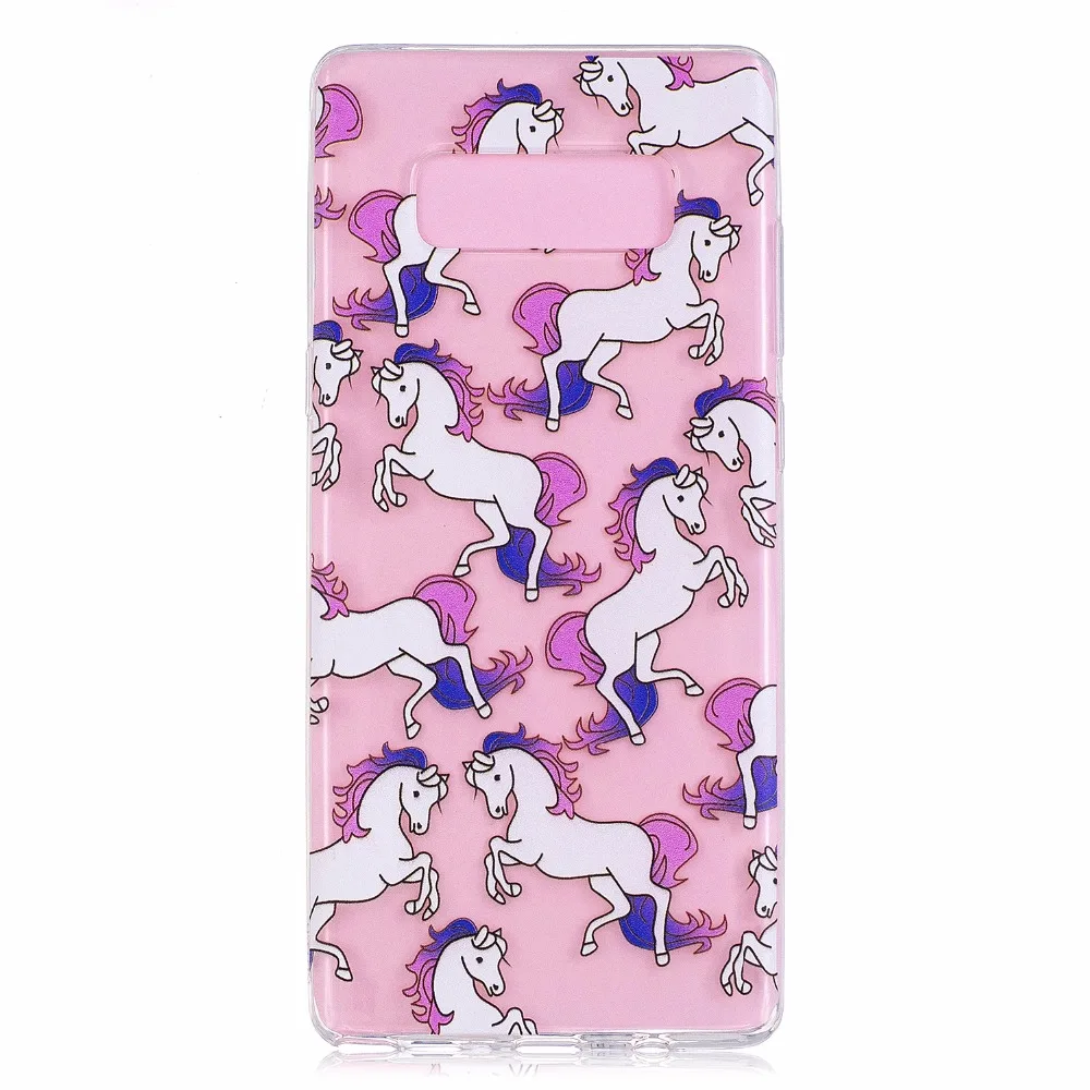 Чехол для Note 8 ультра тонкий мультфильм бабочка Силиконовые Мягкий чехол ТПУ Samsung