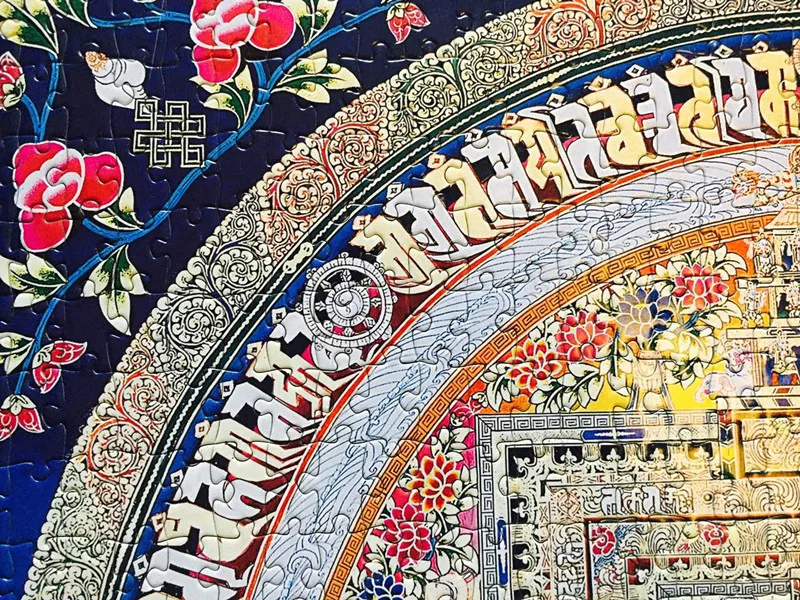 Бесплатная доставка 1000 шт. пазл Мандала игрушки вееры Ограниченная Коллекция