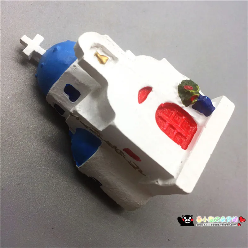 Белые полимерные 3d наклейки ручной работы на холодильник для церкви Греции