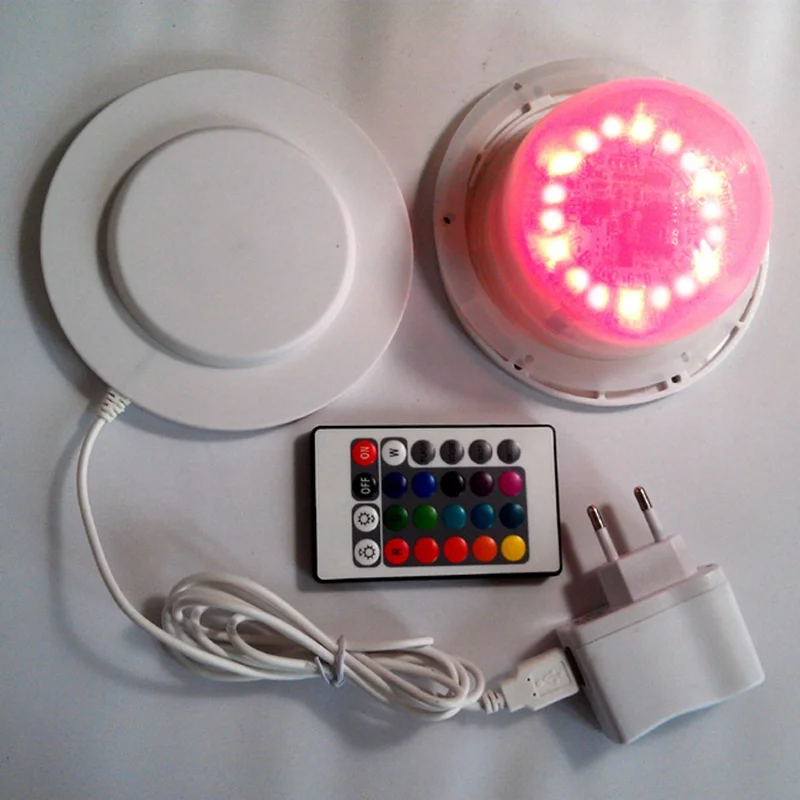 120 мм 24 RGBW + Whit LED IP68 Индуктивный заряд клавиши ИК пульт дистанционного управления