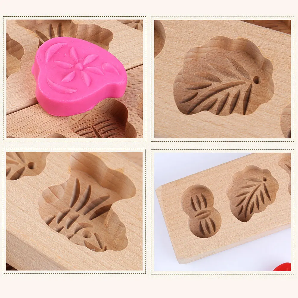 Деревянный форма для печенья 3D помадка Mooncake выпечки штамп Кондитерские