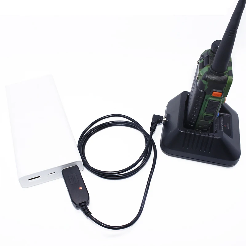 Оригинальный Портативный USB кабель для зарядки с индикатором Baofeng UV 5R 82 BF F8HP GT 3 9R