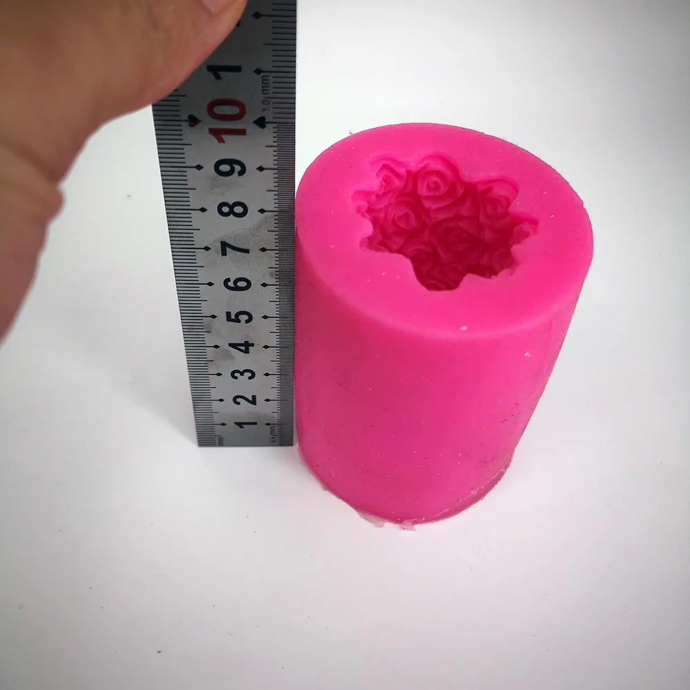 Новая форма для мыла ручной работы 3D Хризантема колонна глина форма в виде цветка для выпечки силиконовая свеча форма для украшения торта