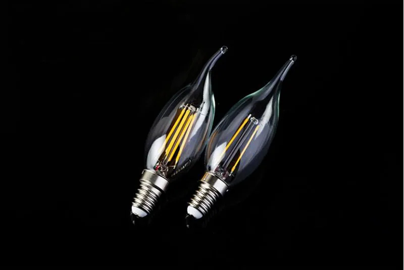 Светодиодный светильник Эдисона с вольфрамовой нитью имитация свечи лампа