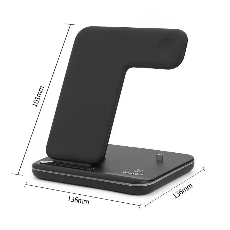 3 в 1 зарядная док-станция с держателем, зарядная станция для iPhone Airpod, беспроводное зарядное устройство для смартфона xiaomi