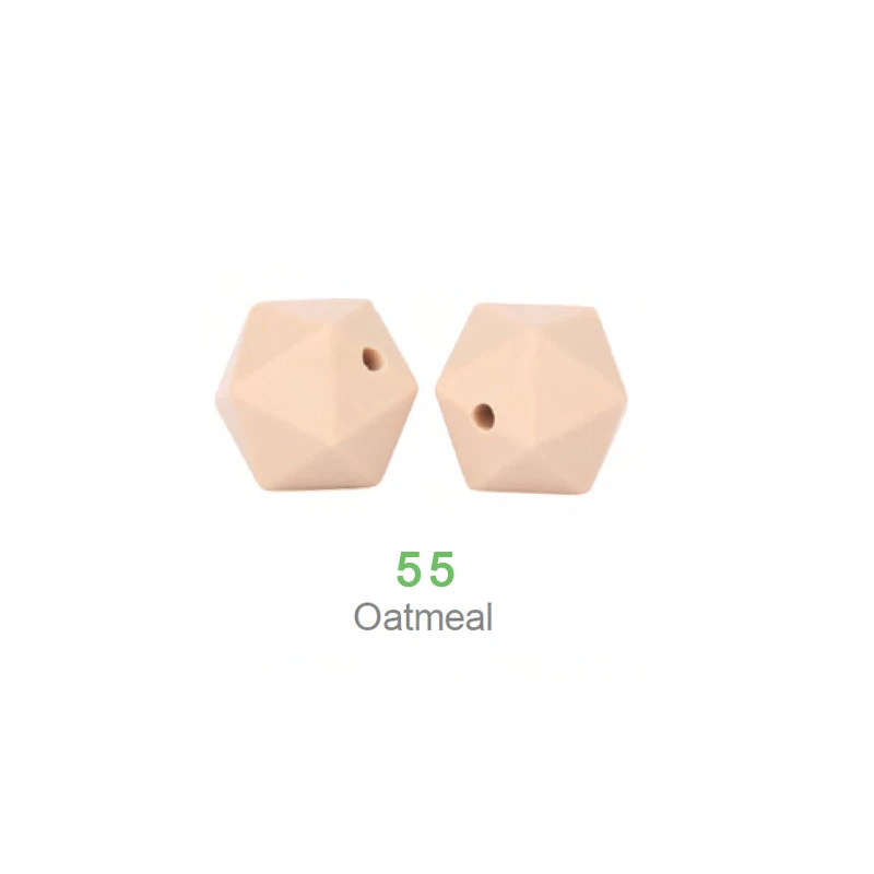 NO.55 TYRY. HU 10 штук, силиконовые бусины 14 мм, икосаэдр, прорезыватели для зубов, Детские Прорезыватели, сделай сам, цепочка для соски, подарок для ребенка, игрушка для еды - Цвет: NO.55